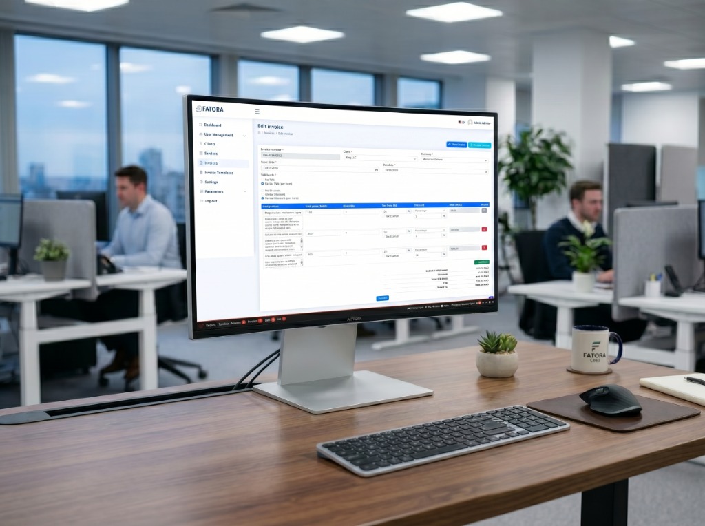 Fatora Interactive Drag-and-Drop Invoice Editor Engine