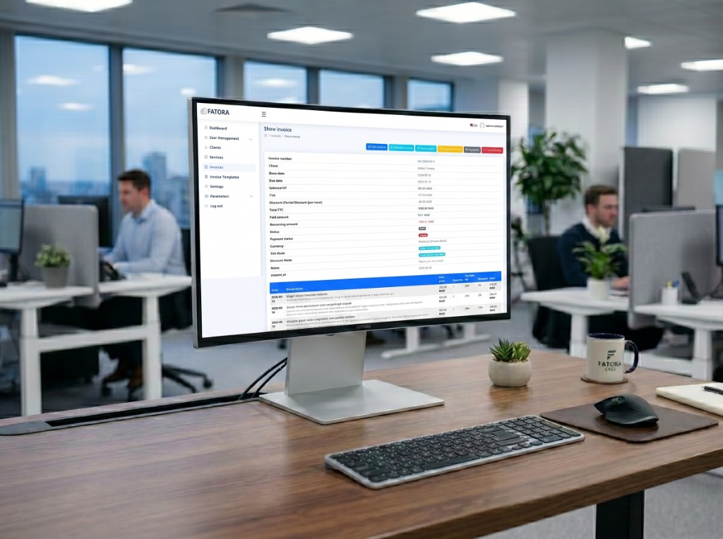 Fatora High-Fidelity Tax-Compliant A4 Invoice Preview and Download