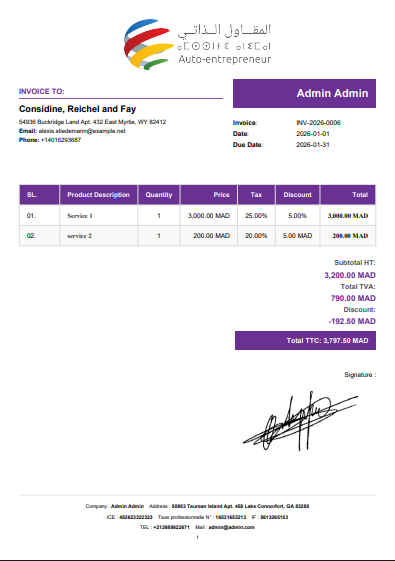 Fatora Minimal Contemporary Invoice Template