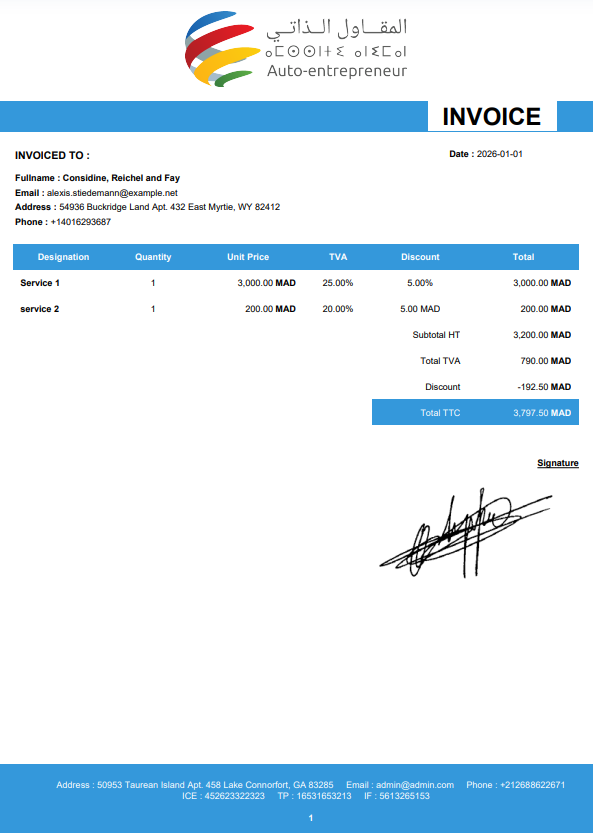 Fatora Modern Bold Invoice Template